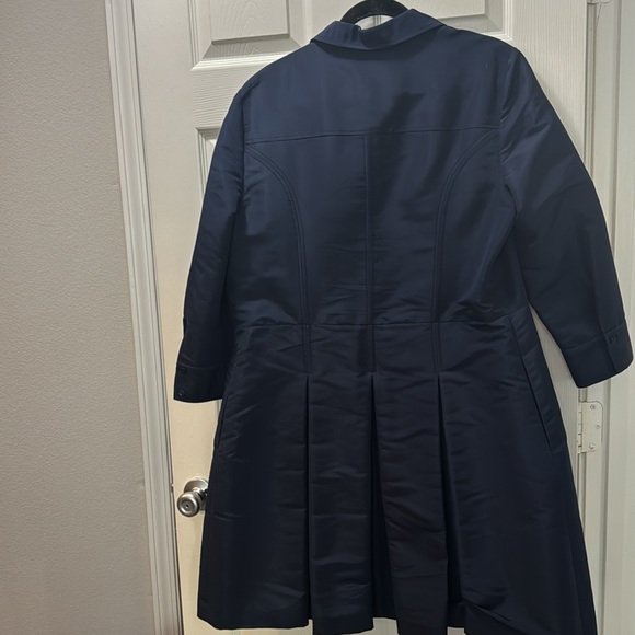 NWT Carolina Herrera Navy Button Down Dress - Picture 9 of 10